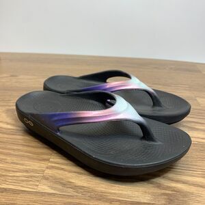 Oofos Oolala Luxe Women’s Size 6 Flip Flop Sandals Multicolor Ombre Open Toe